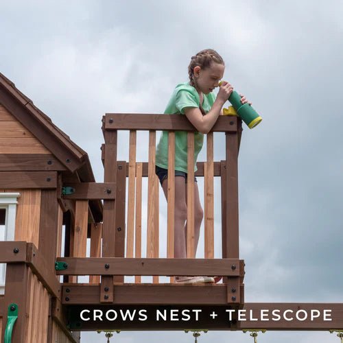 Skyfort-III-Crows-Nest Backyard Discovery Skyfort III Swing Set