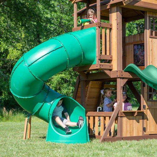 Tacoma-Falls-Tube-Slide Backyard Discovery Tacoma Falls Swing Set