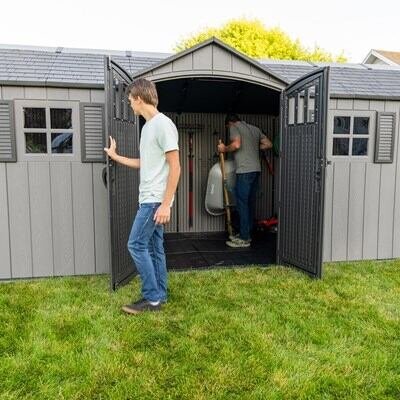 a242ff60-ad02-49de-a045-4fb47c9f4fa2 Lifetime 20 x 8 Foot Outdoor Storage Shed
