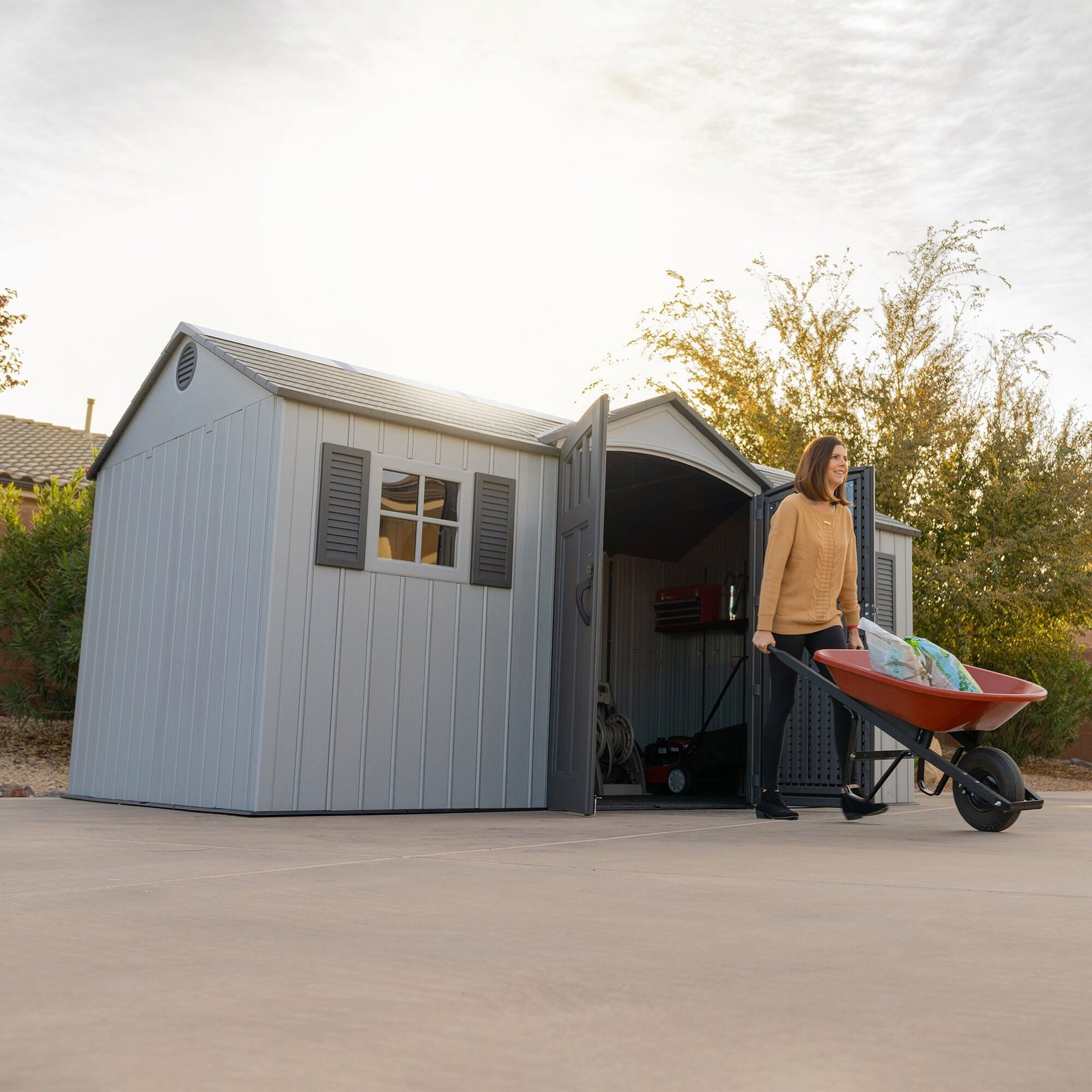 a4927b61-d539-43b8-857a-61749aeb9d04 Lifetime 15 x 8 Outdoor Storage Shed