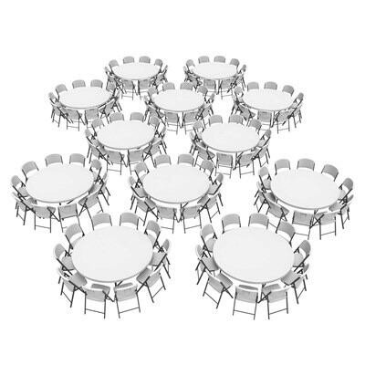 a6ed847b-b12f-4ce1-bb0c-f40d18052d07 Lifetime 72-Inch Round Tables (12) and Chairs Combo (120) - Commercial