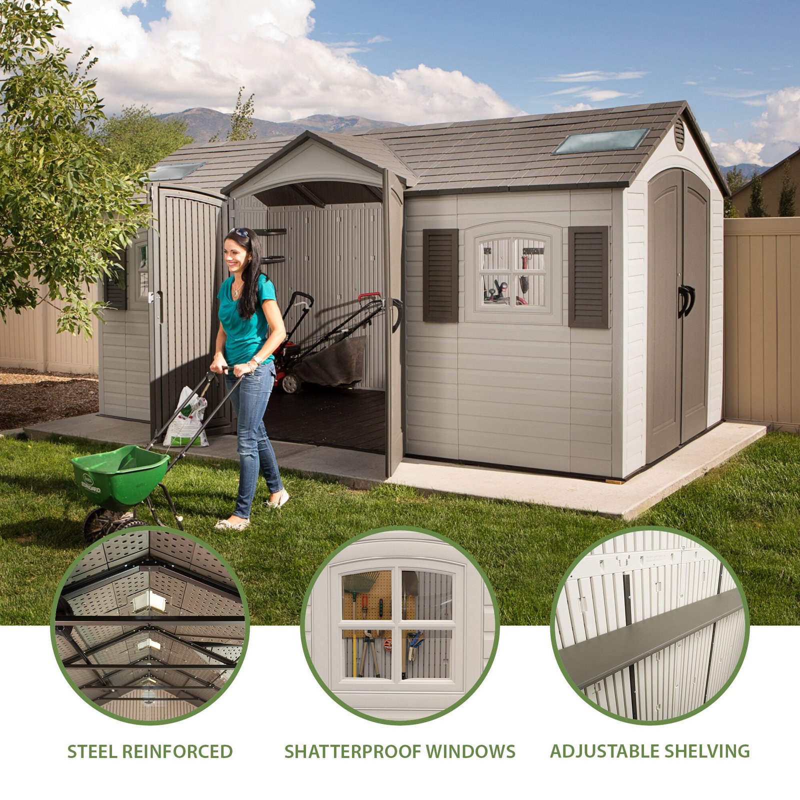 b3bf9730-3128-403a-bcc8-8ba1facfdd31 Lifetime 15 Ft. x 8 Ft. Outdoor Storage Shed