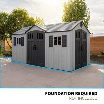 b960665f-d8a3-43c5-87b0-69a20ea826ab Lifetime 15-ft x 8-ft Dual Entry Outdoor Storage Shed