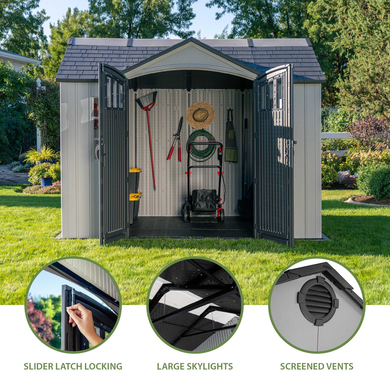 bc0a64a4-61a3-4f21-9933-fc7720489f78 Lifetime 10 Ft. X 8 Ft. Side Entry Outdoor Storage Shed