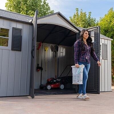 c3b39137-2450-4872-8325-df8e33858c33 Lifetime 15-ft x 8-ft Dual Entry Outdoor Storage Shed