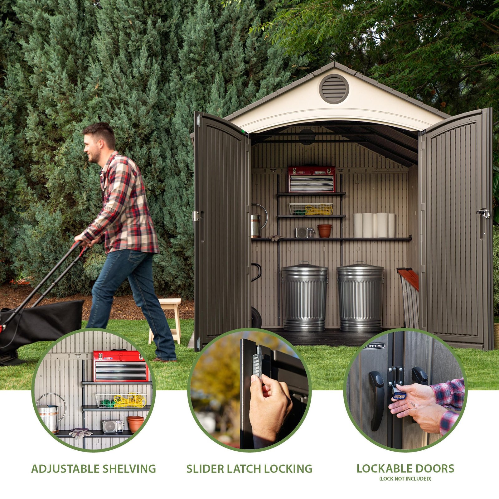 cc5689e6-a5ea-4f16-aec4-6955a6d80dc5 Lifetime 8 Ft. x 12.5 Ft. Outdoor Storage Shed