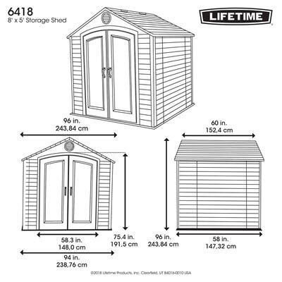 cfd98f31-5fb5-49c3-a318-a32c347e03f1 Lifetime 8 Ft. x 5 Ft. Outdoor Storage Shed