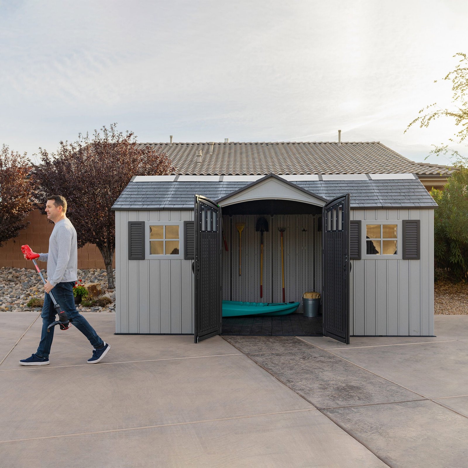 d72d1bba-e859-43dd-b1fd-9500124cfa66 Lifetime 15 x 8 Outdoor Storage Shed