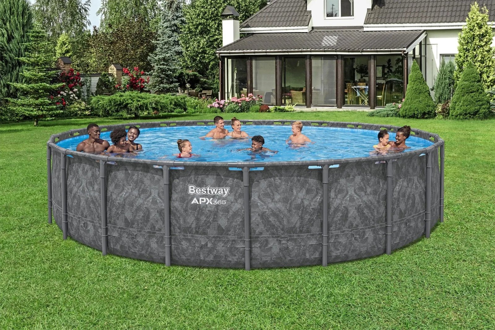 d7gf0kwpuilsjqxqab7p_1 Bestway APX 365 22’x52″ Round Above Ground Swimming Pool Set with Pump and Ladder