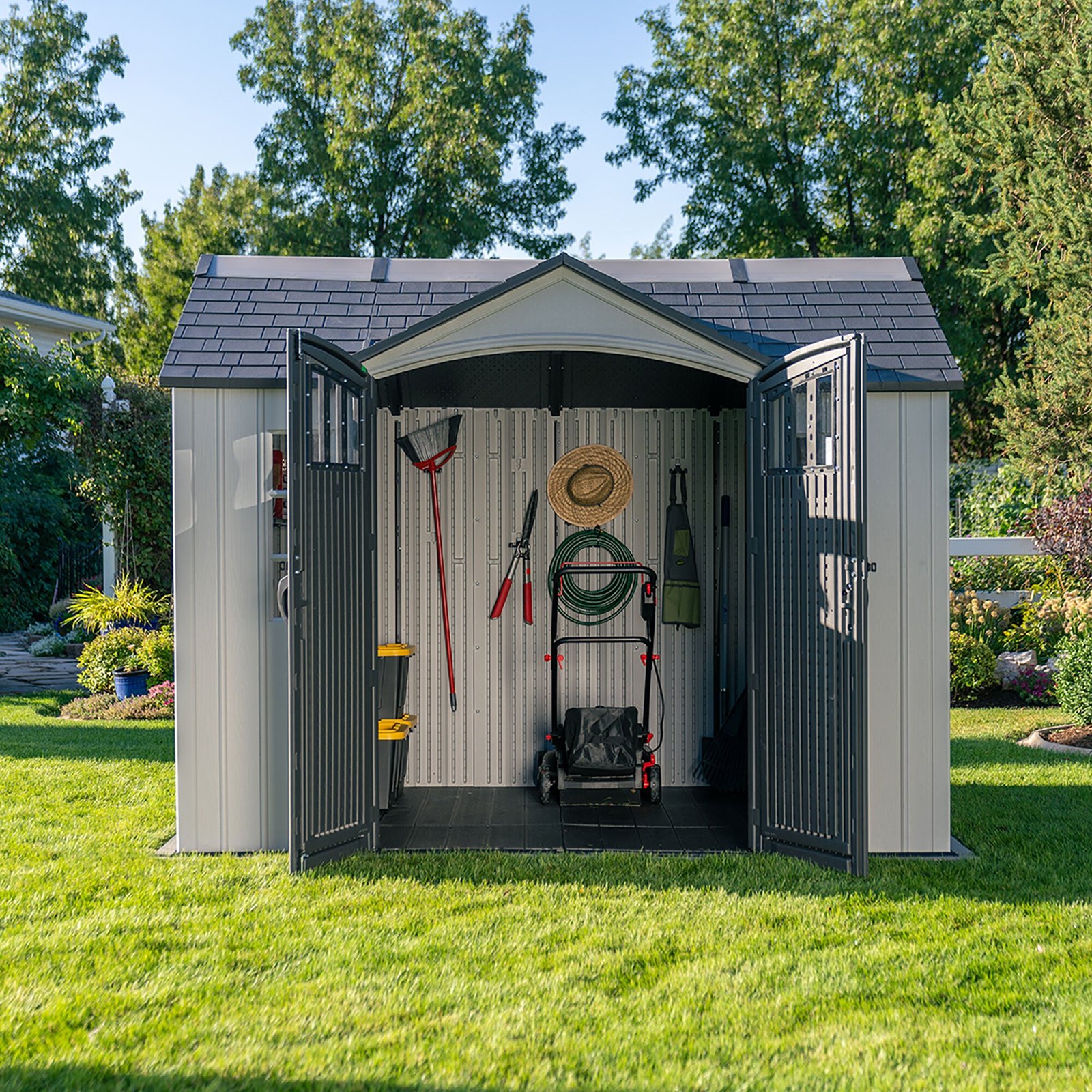 d93eb90a-53dc-4939-b9f2-26e6138d959b Lifetime 10 Ft. X 8 Ft. Side Entry Outdoor Storage Shed