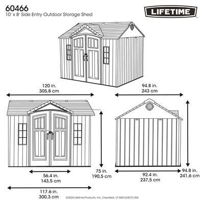 db32f277-9ff2-477f-8988-d032fd3e66da Lifetime 10 Ft. X 8 Ft. Side Entry Outdoor Storage Shed