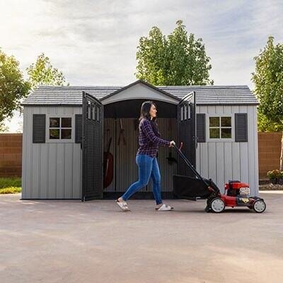 e9a857d5-3ef3-47ca-98b2-d0a842e1a5a3 Lifetime 15-ft x 8-ft Dual Entry Outdoor Storage Shed