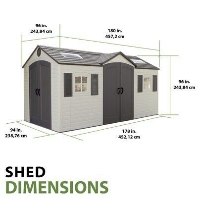 f14c0623-b0fb-42be-96d3-d19ec3242db6 Lifetime 15 Ft. x 8 Ft. Outdoor Storage Shed