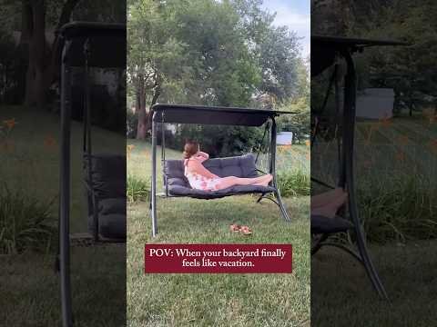hqdefault_b55733b9-7d75-4c72-98eb-b0f86cf2d8d0 SUNJOY 4-Seat Italian-Made Patio Swing Chair / Bed with Adjustable Canopy and Cushions – Gray